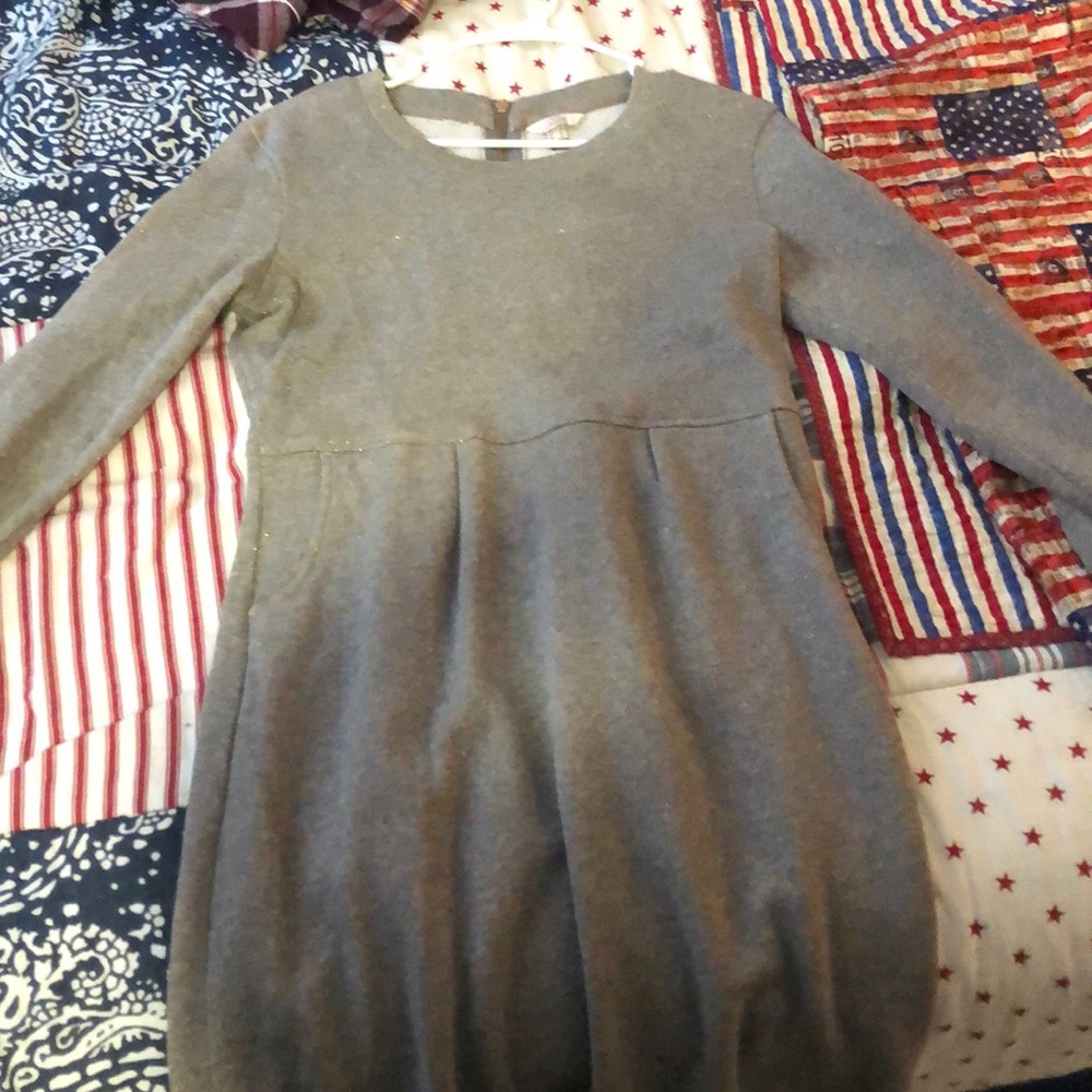 Gray with gold sparkles dress
